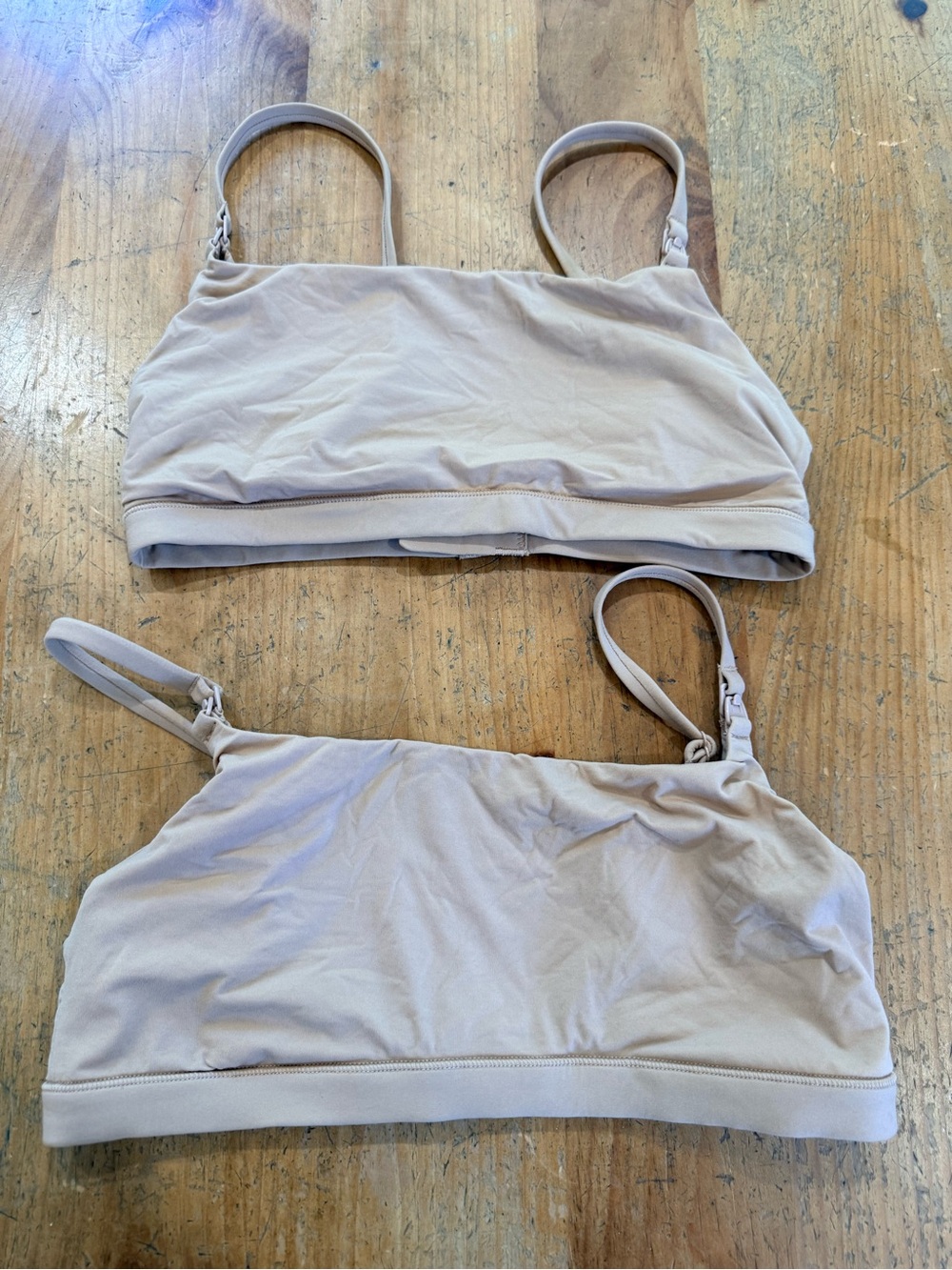 Quince NWOT Second Skin Nursing Scoop Bralette (2-pack) - Sand